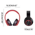 thumbnail image 3 of Wireless Over Ear Headphones, 50H Playtime Foldable Lightweight Bluetooth Headsets, Deep Bass, Built-in Microphone, Memory Foam Earmuff, for Travel, Home Office,Black, 3 of 9
