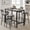 Grey, variant on Bar Table Set with 4 Chairs Set Industrial Counter Height Pub Table, Kitchen Dining Table, 47" Breakfast Table Set with 4 PU Backrest Stools,5 Pieces Home Kitchen Set,Grey