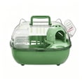 thumbnail image 7 of Small Animal Cage, Syrian Hamster Cage, Hamster Habitat, Hamster Hideout, 11X8X9 Inch 1Pc Transparent Carry Small Pet Enclosure with Built-In Accessories for Daily Play and Quick, 7 of 7