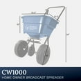 thumbnail image 4 of Charles Walters Equipment CW1000 Homeowner Broadcast Spreader for Spreading Fertilizer and Ice Melt on Lawns, Sidewalks, and Driveways, 65lb Capacity, 33" x 35", 4 of 7