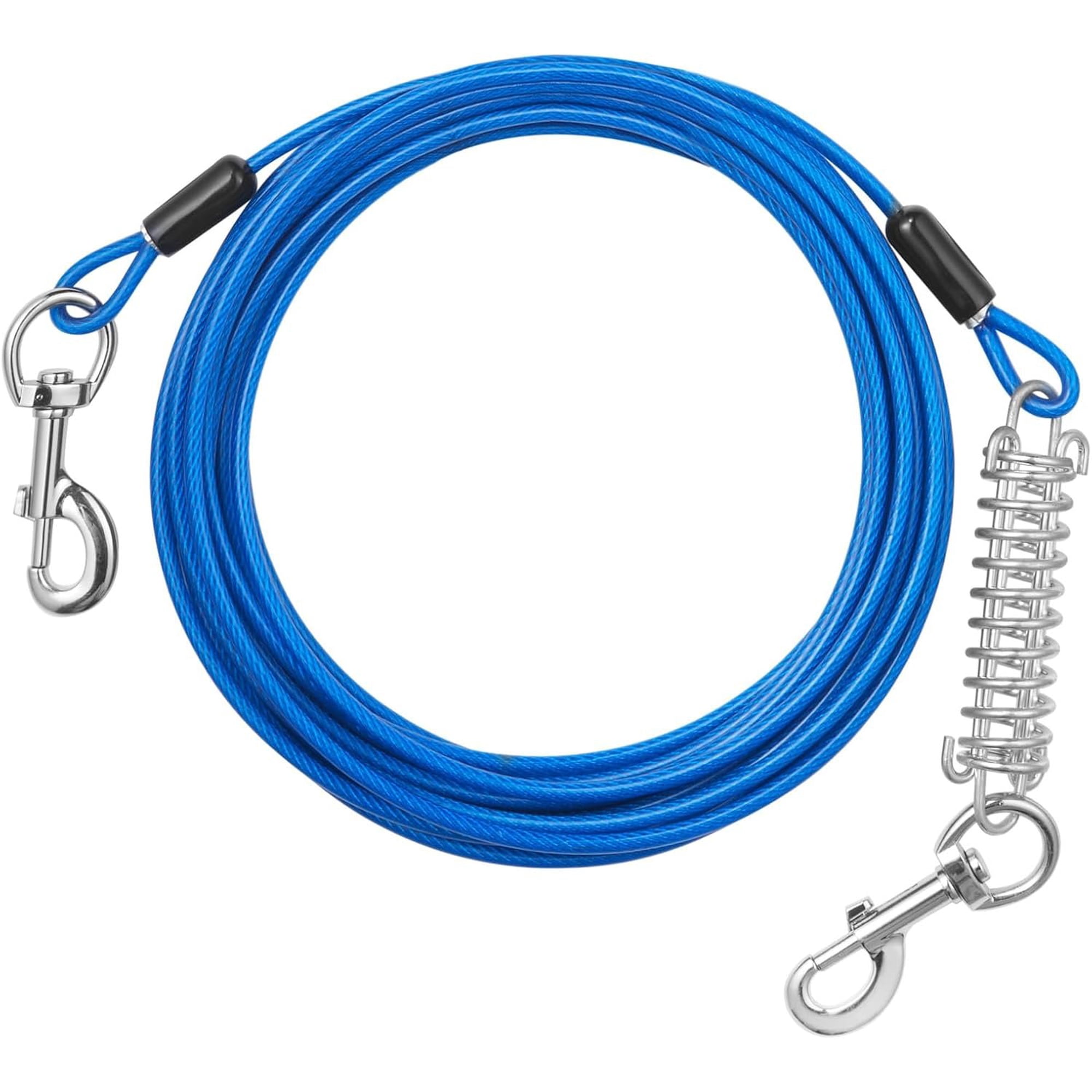 Tie Out , 10FT Runner with Swivel Hook and Shock Spring, Leash Run Tether for Yard Outdoor and Camping,for Small to Medium Pets Up to 500 LBS