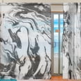 thumbnail image 3 of Splicing Pattern Marble Art Pattern Semi Sheer Curtains Window Voile Drapes Panels Treatment-55X78in for Living Room Bedroom Kids Room, 3 of 3