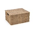thumbnail image 2 of Trademark Innovations Rectangular Seagrass Baskets Lids (Set of 3), Brown, 2 of 4