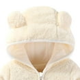 thumbnail image 6 of aidice Baby Girl Boy Clothes Infant Fleece Hooded Onesie Winter Warm Newborn Comfy Unisex Zipper Rompers, 6 of 6
