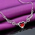 thumbnail image 2 of HHBEAUTY Angel Wings Heart Pendants Necklace for Women Dainty Zircon Chain, Necklace Jewelry for Her Friend Wife Mom Anniversary Wedding Birthday Valentines Mother's Day Gifts, 2 of 9