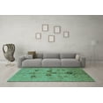 thumbnail image 3 of Ahgly Company Indoor Rectangle Oriental Turquoise Blue Traditional Area Rugs, 5' x 7', 3 of 4
