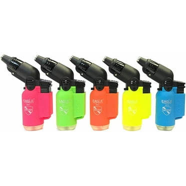 Eagle Torch Neon Single Flame Adjustable Neon Butane Torches (5 Count)