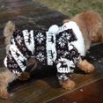 thumbnail image 4 of Zhaomeidaxi Cute Cartoon Pet Christmas Elk Costume Dog Puppy Hoodie Coat Jacket Clothes Soft Coral Velvet Fleece Winter Warm Hooded Sweater Jumpsuit Outfit Apparel for Small Dogs, 4 of 8
