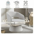 thumbnail image 3 of Velvet Swivel Barrel Chair – Modern Accent Armchair with 360 °   Rotation, Comfy Lounge Seating for Living Room, Bedroom, or Office Reception, 3 of 10