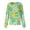 Cyan, variant on Scrub Tops for Women Floral Crew Neck Long Sleeve Medical Uniform Hawaiian Healthcare Stretch Medical Scrubs, 3XL