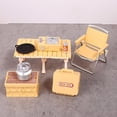 thumbnail image 6 of Doll House Furniture Set With Miniature Foldable Chair And Table Figure For Camping Scene Display Setting Decoration, 6 of 9