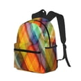 thumbnail image 2 of Lsque Abstract Watercolors Tartan Classic Casual Backpack - Large Capacity Water-Resistant Backpack for School, Work, Travel, and Outdoor Activities, 2 of 8