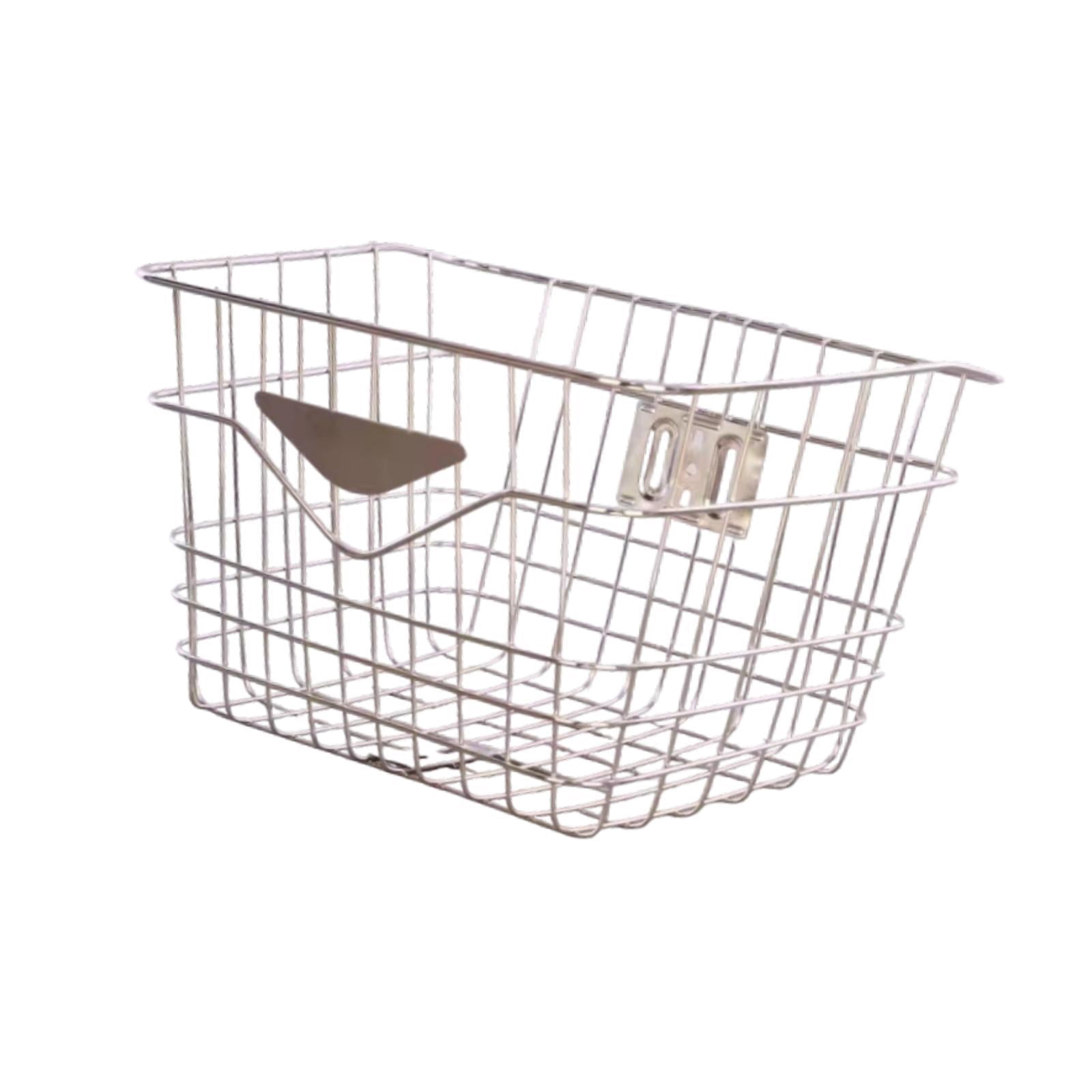 harayaa Bicycle Basket Storage Basket Metal Practical Folding Bicycles Bike Front Basket Style A