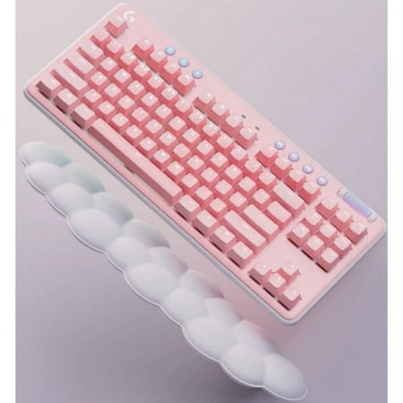 Logitech - G715 Aurora Collection TKL Wireless Mechanical Linear Switch Gaming Keyboard for PC/Mac with Palm Rest Included - White Mist