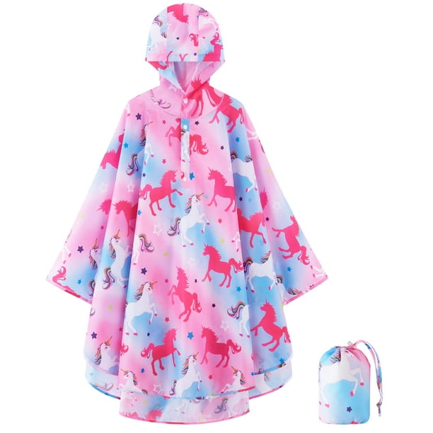 WAWSAM Lightweight Rain Reusable Toddler Raincoat Waterproof Girls Rain (as1, age, 6_years, 10_years, - Walmart.com
