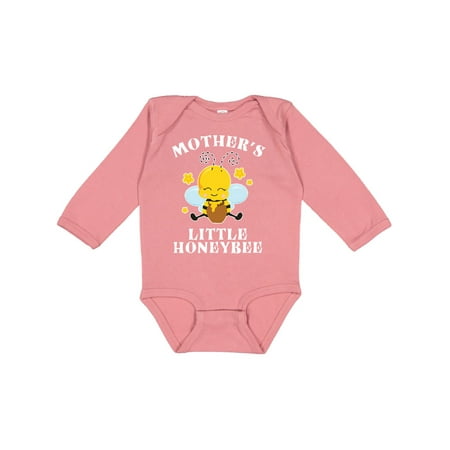 

Inktastic Cute Bee Mother s Little Honeybee with Stars Gift Baby Boy or Baby Girl Long Sleeve Bodysuit