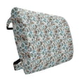 thumbnail image 1 of Crabs Lumbar Pillow, Illustration of Sea Life Crabs Octopus Shells Starfish and Medusa Marine Print, Soft Back Cushion Office Chairs with Adjustable Straps, 14" x 13", Turquoise Brown, by Ambesonne, 1 of 7