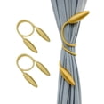 thumbnail image 1 of 2 alzapaños para cortinas, alzapaños de modelado aleatorio, alzapaños para cortinas, gancho de cuerda decorativo para ventanas opacas y paneles transparentes, dorado, 1 of 5