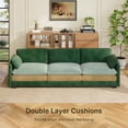 thumbnail image 3 of 3 Seater Modern Modular Sectional Sleeper Sofa, Noelse Comfy Cloud Couch with Double Layer Upholstered Seat Cushion, Deep Seat Couches with 2 Pillows for Living Room Bedroom and Apartment, Green, 3 of 11
