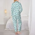 thumbnail image 6 of Wukai Sea Turtle Print Women's Pajama Set - Soft Long Sleeve Sleepwear for Comfort and Style-Large, 6 of 9