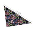 thumbnail image 3 of Naloa Snake And Flower Dog Bandanas 1PC Washable Triangle Dog Scarfs Premium Durable Fabric, for Small Medium Large Dogs and Cats, 3 of 6