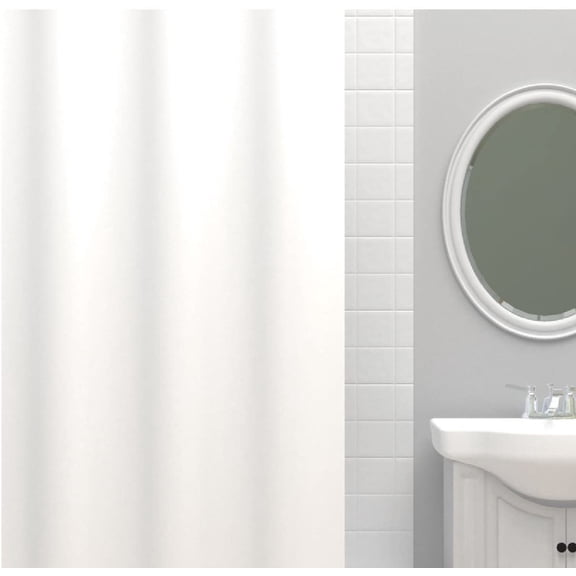 Zenna Home Pe71129w Zenna Home 72 In. H X 70 In. W White Solid Shower Curtain Liner Peva