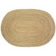 Photo 1 of ***OVAL*** Lr Home Natural Jute Hand Braided Oval Natural, Gray Indoor Rug (5' x 7')