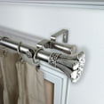 thumbnail image 2 of 1" Dia Adjustable 170"-240" Double Curtain Rod with Regulu Finials - Satin Nickel,(100-02-1605-D), 2 of 3