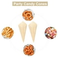 Pingxizhi 50pcs Disposable Wood Appetizer Cones Ice Cream Cone Cups