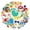 1A-35pcs, variant on 35pcs-50pcs Cute Summer Stickers Tropical Fruit Stationery Stickers Holiday Kids Stickers for Suitcase Phone Laptop