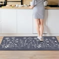 thumbnail image 3 of Floral Kitchen Mat Cushioned Anti-Fatigue, Flowers Kitchen Runner Rug Non Slip Hallway Rug, Farmhouse Standing Desk Mat Waterproof Kitchen Floor Comfort Mats for Sink Home Office, 20 x 48 Inch, 3 of 6