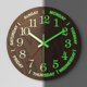 thumbnail image 5 of Reloj de madera que brilla en la oscuridad, reloj silencioso de 12 pulgadas que funciona con pilas, números y manecillas luminosas que absorben la energía, 5 of 5