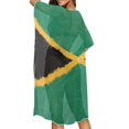 thumbnail image 4 of HELLHERO Vintage Distressed Jamaica Flag Kimono Cover Up - Lightweight Breathable Beachwear for Tropical Vacations, Pool & Beach Parties, 4 of 6