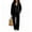 Black, variant on Women's Sweatsuit 2 Piece Outfit Long Sleeve Full Zip Hooded Jacket with Drawstring Wide Leg Pants Relaxed Fit Casual Lounge Wear Tracksuit Set for Fall Winter Daily Black L