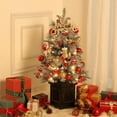 thumbnail image 5 of Senfot 3ft Pre-Lit Artificial Small Christmas Tree, Snow Flocked Xmas Tree Includes 78 Led Lights, Christmas Home Decor, 5 of 7
