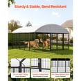 thumbnail image 2 of KFFKFF Outdoor Dog Kennel, 9.8 x 9.8 x 5.4 ft Spacious Pet Enclosure with Secure Lock, Durable Dog Cage with UV-Resistant and Waterproof Roof Cover, Sturdy Outdoor Run for Large Pets, 2 of 9