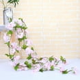 thumbnail image 2 of 18-head Artificial Flower Garland Simulation Flower Rattan Wedding artificial flower vine artificial Party Hanging Fake Rattan, Light Pink, 2 of 8