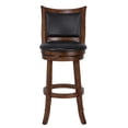 thumbnail image 3 of New Classic Bristol 29" Wood Swivel Bar Stool with PU Seat in Dark Brown/Black, 3 of 7