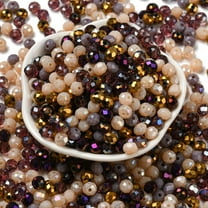60g Glass Beads Faceted Rondelle Purple 6x5mm Hole: 1mm 280pcs/60g