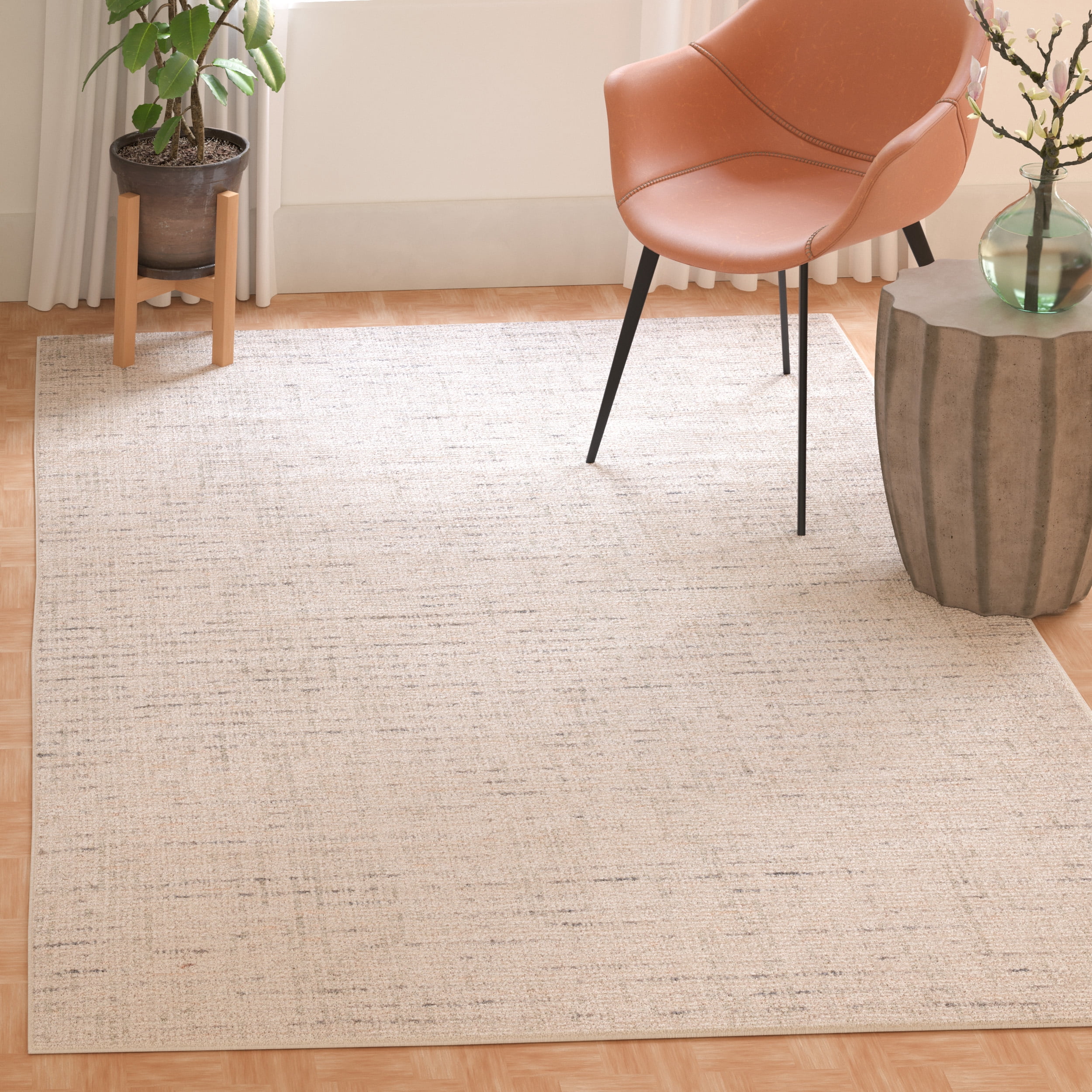 Safavieh Abstract Delia Distressed Wool Area Rug, Ivory/Light Gray, 9' x 12'