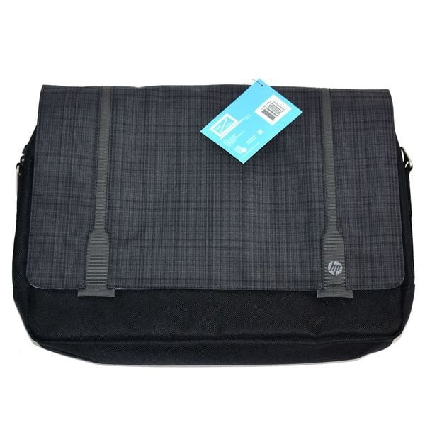 HP Slim Ultrabook Messenger Bag 15.6" Professional Style, Black & Gray - F3W14AA