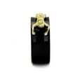 thumbnail image 4 of Men's Stainless Steel Black and Gold Plated Jesus Christ Ring Religious Band 8-13 Size 11, 4 of 5