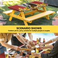 thumbnail image 6 of Cows Sunflowers Table Cloths for 4 Foot Rectangle Tables, Spring Botanical Floral Bees Red Barn Patio Waterproof Elastic Fitted Tablecloths, Washable Rectangular Table Cover for Camping, 6 of 8