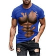 thumbnail image 6 of ALLLIST Blue Tops for Men Short Sleeve Crew Neck Muscle T-Shirts Graphic Gift Loose Printed Mens Dress Shirts, 6 of 6