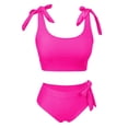 thumbnail image 5 of Xijirk Tankini Swimsuits for Women,Solid Color Bikini Set High Waist Tankini Top with Bottom Sports Swimwear Two Piece Bathing Suit for Swimming Beach,Swimsuit for Women,S,Red, 5 of 5
