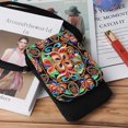 thumbnail image 4 of Mini bolso hippie, bolso de hombro étnico bohemio, bolso bandolera estilo hobo, bolso de lona para mujer con correa ajustable, bolso pequeño para niña, bolso vintage bordado, 4 of 4