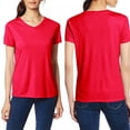 thumbnail image 3 of EIMELI Womens Tops Casual V Neck Short Sleeve Solid Color Basic T Shirt, 3 of 9