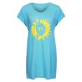 thumbnail image 2 of Innerwin Tee Short Sleeve Ladies Tops Work V Neck Loose T Shirt Blue 2XL, 2 of 8