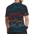 thumbnail image 2 of Wukai Cartoon Sharks Print Men's Short-Sleeved Mesh T-Shirt,Quick-Dry Short Sleeve Workout T-Shirt-5X-Large, 2 of 8