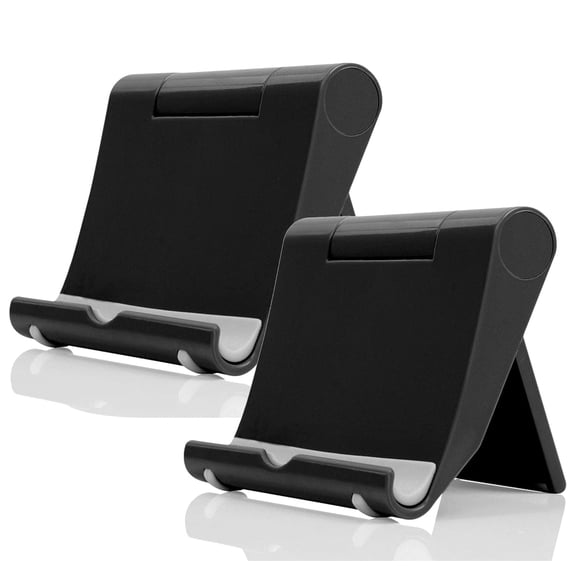 Adjustable Foldable Phone Stand for Desk – Fits Most Smartphones & Tablets, Anti-Slip Rubber Base